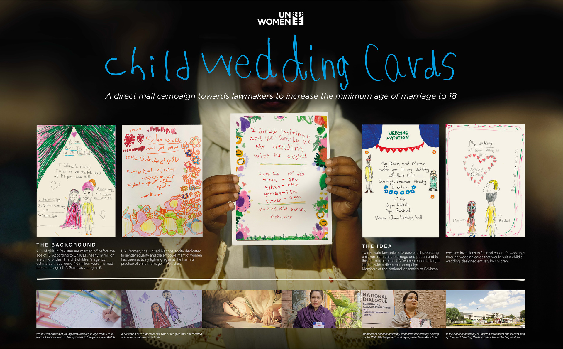 UN Women Child Wedding Cards pakistan impact bbdo dubai